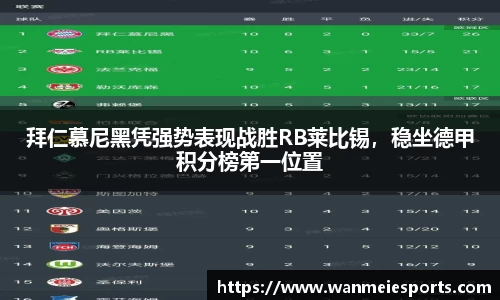 拜仁慕尼黑凭强势表现战胜RB莱比锡，稳坐德甲积分榜第一位置